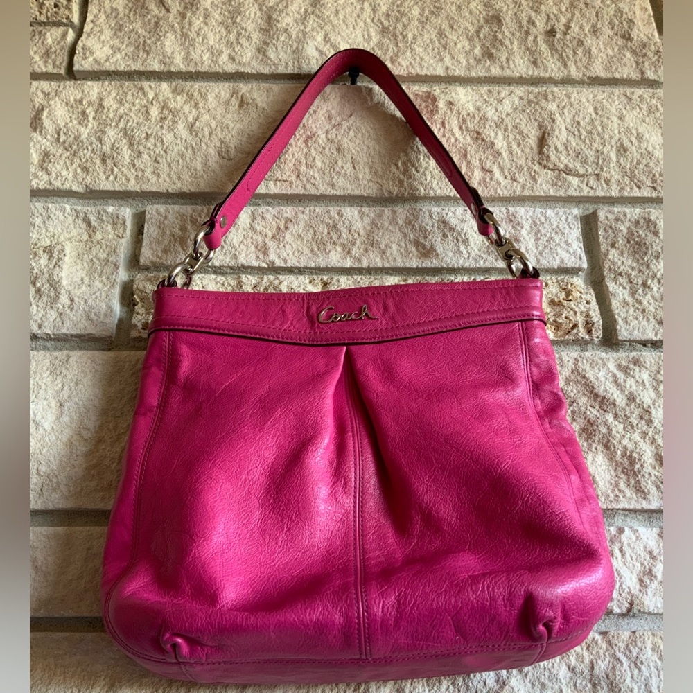 COACH Pink Leather Shoulder Bag
